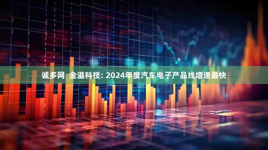 诚多网  金溢科技: 2024年度汽车电子产品线增速最快